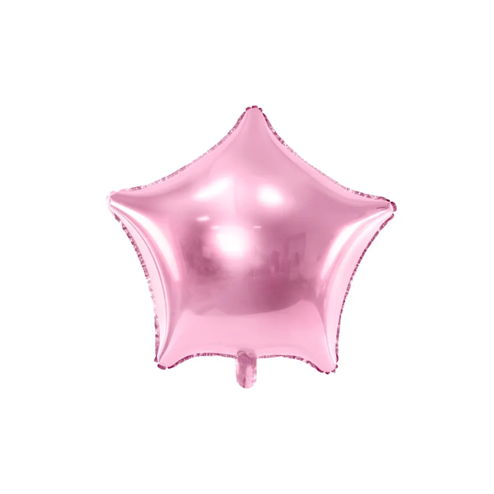 Stjerneformet folieballon lyserød 48 cm
