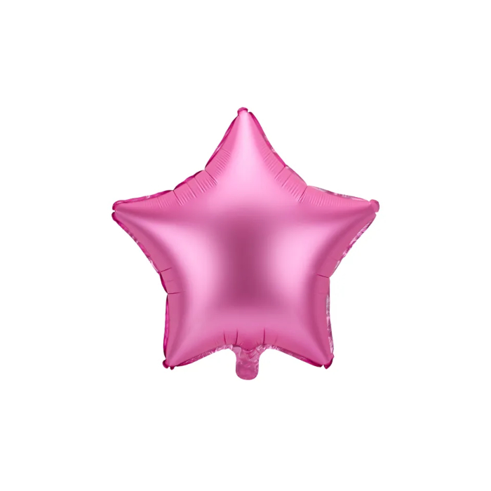 Stjerneformet folieballon pink 48 cm