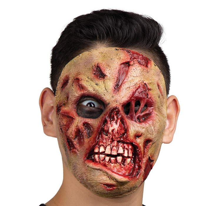 Uhyggelig blodig zombie maske