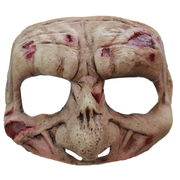 Uhyggelig halv zombie maske